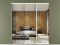 Перегородка Formato внутри проёма 3 створки с синхронным механизмом