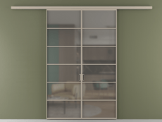 Перегородка Formato вдоль стены 2 створки