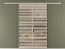 Перегородка Formato вдоль стены 2 створки