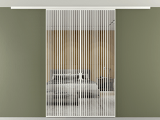 Перегородка Формато вдоль стены на потолок 2 створки