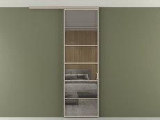 Перегородка Formato вдоль стены на потолок 1 створка