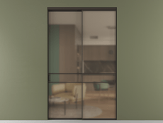 Перегородка Formato внутри проёма 2 створки