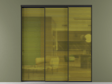 Перегородка Формато внутри проёма 3 створки с синхронным механизмом