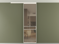 Перегородка Формато вдоль стены на потолок 1 створка