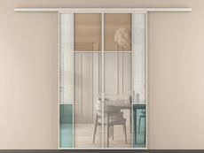 Перегородка Мозаик вдоль стены 2 створки