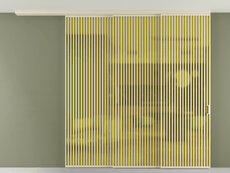 Перегородка Formato вдоль стены на потолок 3 створки с синхронным механизмом