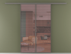 Перегородка Формато вдоль стены 2 створки