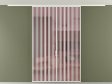 Перегородка Формато вдоль стены на потолок 2 створки