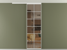 Перегородка Formato вдоль стены на потолок 1 створка