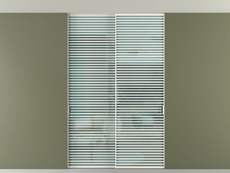 Перегородка Formato внутри проёма скрытое крепление в потолок 2 створки