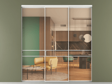 Перегородка Formato внутри проёма 3 створки