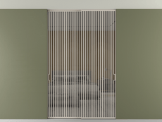 Перегородка Формато внутри проёма скрытое крепление в потолок 2 створки