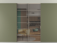 Перегородка Формато внутри проёма скрытое крепление в потолок 2 створки