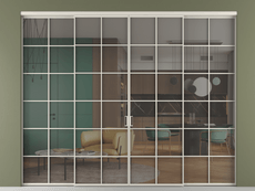 Перегородка Formato внутри проёма 4 створки