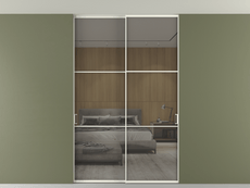 Перегородка Формато внутри проёма скрытое крепление в потолок 2 створки