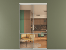 Перегородка Формато внутри проёма 2 створки