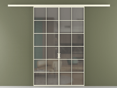 Перегородка Формато вдоль стены 2 створки