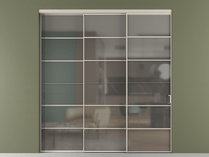 Перегородка Формато внутри проёма 3 створки с синхронным механизмом