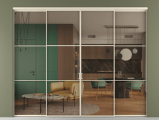 Перегородка Formato внутри проёма 4 створки