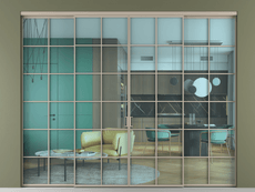 Перегородка Formato внутри проёма 4 створки