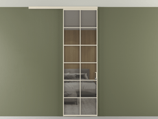 Перегородка Формато вдоль стены на потолок 1 створка