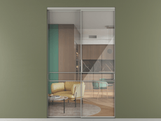 Перегородка Formato внутри проёма 2 створки