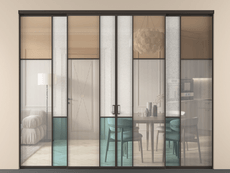 Перегородка Мозаик внутри проёма 4 створки