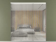 Перегородка Формато внутри проёма 3 створки с синхронным механизмом