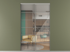 Перегородка Formato внутри проёма 2 створки