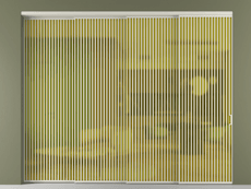 Перегородка Formato внутри проёма 4 створки с синхронным механизмом