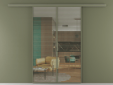 Перегородка Формато вдоль стены 2 створки