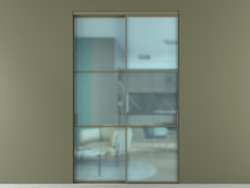 Перегородка Formato внутри проёма 2 створки