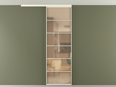 Перегородка Formato вдоль стены на потолок 1 створка