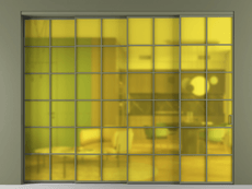 Перегородка Formato внутри проёма 4 створки с синхронным механизмом