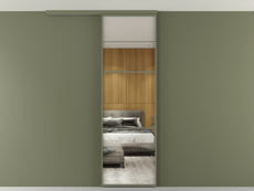 Перегородка Формато вдоль стены на потолок 1 створка