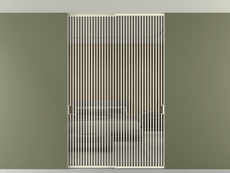 Перегородка Формато внутри проёма скрытое крепление в потолок 2 створки