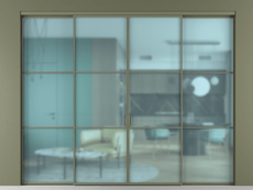 Перегородка Formato внутри проёма 4 створки