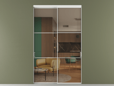 Перегородка Формато внутри проёма 2 створки