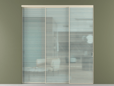 Перегородка Формато внутри проёма 3 створки с синхронным механизмом