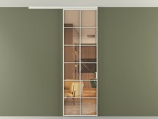 Перегородка Formato вдоль стены на потолок 1 створка