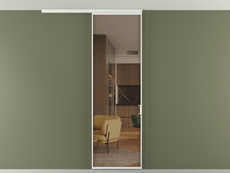 Перегородка Формато вдоль стены на потолок 1 створка