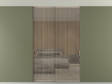 Перегородка Формато внутри проёма скрытое крепление в потолок 2 створки