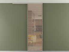 Перегородка Формато вдоль стены на потолок 1 створка