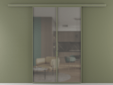 Перегородка Формато вдоль стены 2 створки