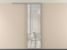 Перегородка Mosaic вдоль стены на потолок 1 створка