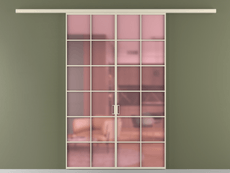 Перегородка Формато вдоль стены 2 створки