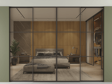 Перегородка Формато внутри проёма скрытое крепление в потолок 4 створки