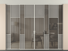 Перегородка Mosaic внутри проёма скрытое крепление в потолок 4 створки