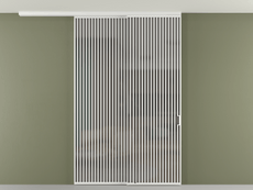 Перегородка Формато вдоль стены на потолок 2 створки с синхронным механизмом