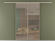 Перегородка Формато вдоль стены 2 створки